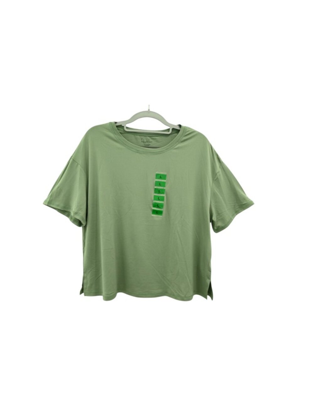 NWT Roudelain Drop Shoulder Crew Neck Short Sleeve T-Shirt Sz L Lily Pad Green